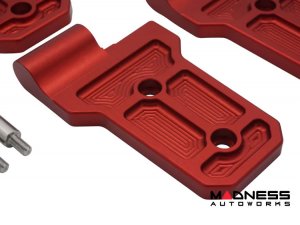 Jeep Wrangler JL Billet Door Hinges - Aluminum - Red